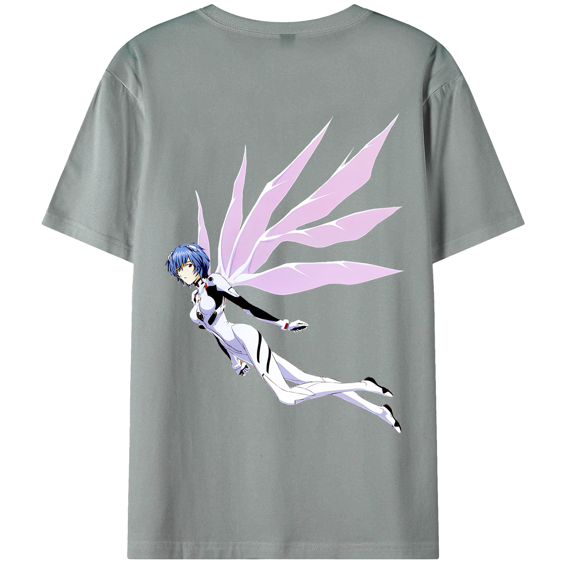 （画像用） EVA 新世紀エヴァンゲリオン 綿100％ メンズ半袖Tシャツ（バックプリント） 通気性